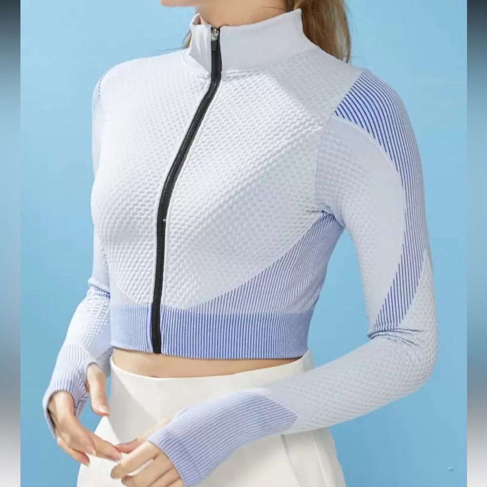 Cropped zip-up jacket